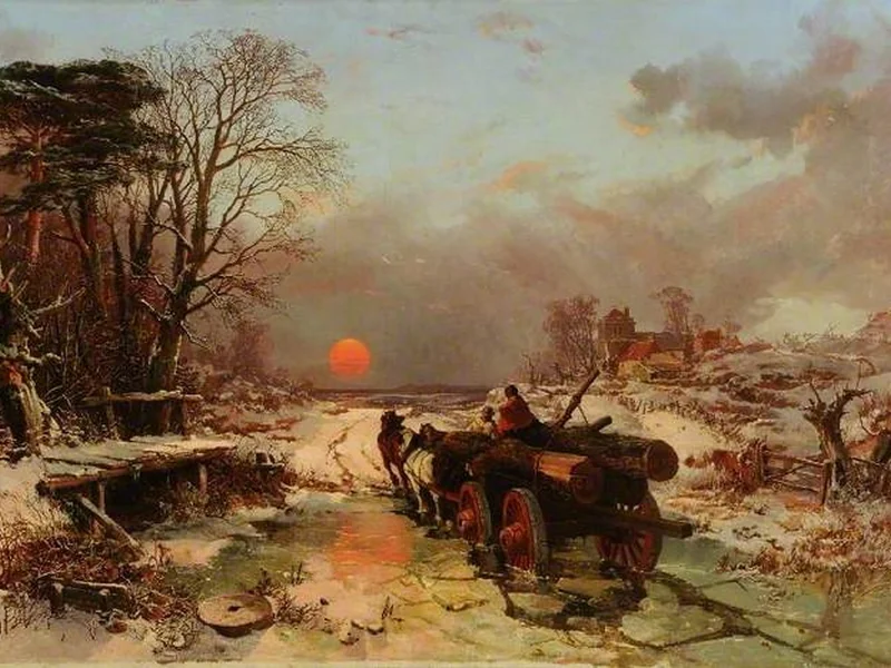 1817-Charles Branwhite - Scena invernale - Musei di Sheffield